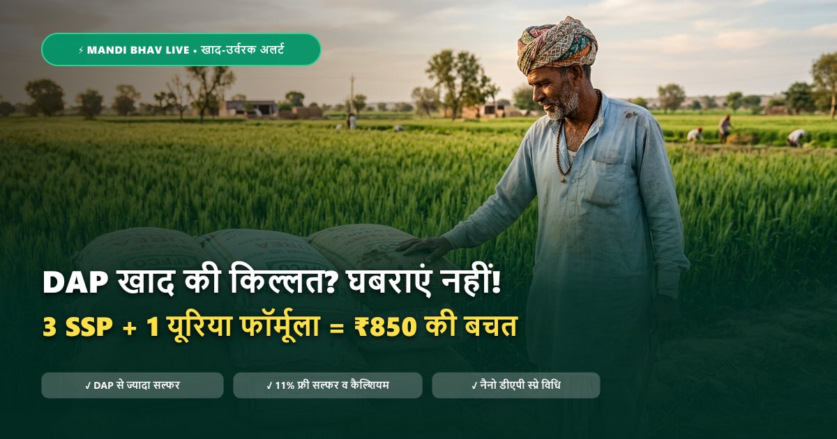 DAP खाद का असली विकल्प 3 बोरी SSP और 1 बोरी यूरिया फॉर्मूला - Mandi Bhav Live