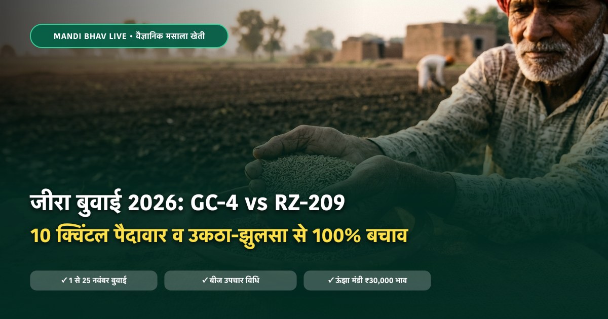 जीरा की बुवाई GC-4 vs RZ-209 किस्में और बीज उपचार - Mandi Bhav Live